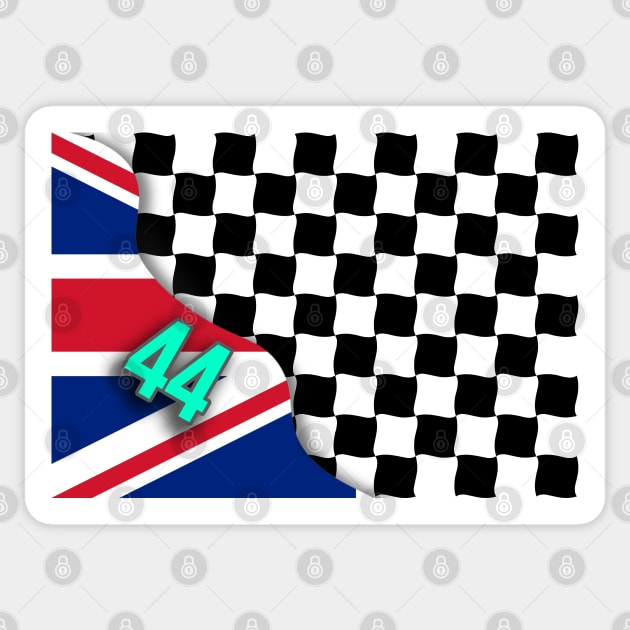 Lewis 44 Union Jack Sticker by McNutt